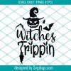 When Black Cats Prowl And Pumpkins Gleam Svg, Pumpkin Gleam Svg, Black Cats Svg, Witch Hat Svg