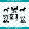 Pitbull Bundle Svg, Pitbull svg, Dog Svg