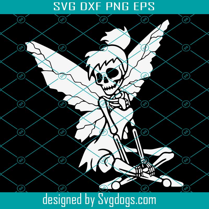 Tinkerbell Inspired Skeleton Design Svg, Disney Fairy Skull Svg Tinkerbell Inspired Skeleton Design Svg, Disney Fairy Skull Svg