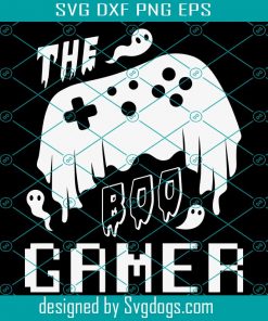 The Boo Gamer Svg, Funny Halloween Gaming Svg, Halloween Ghost Svg, Spooky Game Controller Svg