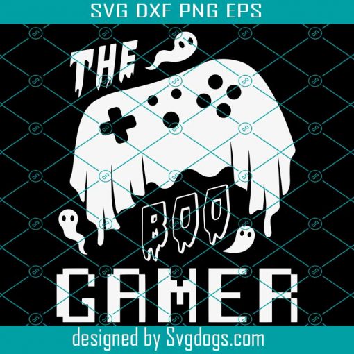 The Boo Gamer Svg, Funny Halloween Gaming Svg, Halloween Ghost Svg, Spooky Game Controller Svg