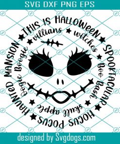 Nightmare Before Christmas Svg, Sally Skeleton Inspired By Disney Svg, This Is Halloween Svg