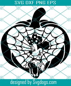 Disney Pumpkin Svg, Minnie Svg, Minnie Pumpkin Svg, Spider Web Svg