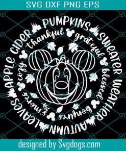 Fall Words Svg, Mickey Pumpkin Svg, Inspired By Svg, Halloween Svg