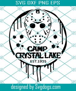 Camp Crystal Lake Svg, Funny Graphic Camping Vintage Adult Novelty Svg