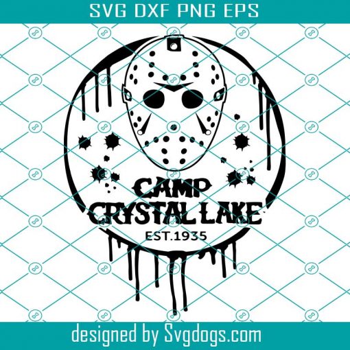 Camp Crystal Lake Svg, Crystal Lake Svg, Jason Mask Svg, Hockey Mask Clip Art Svg