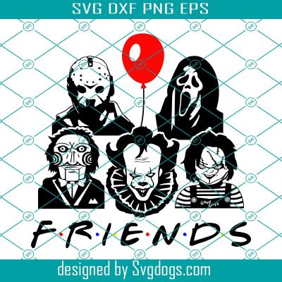 Friends Horror Movie Svg, Horror Team Svg, Halloween Svg, Pennywise Svg