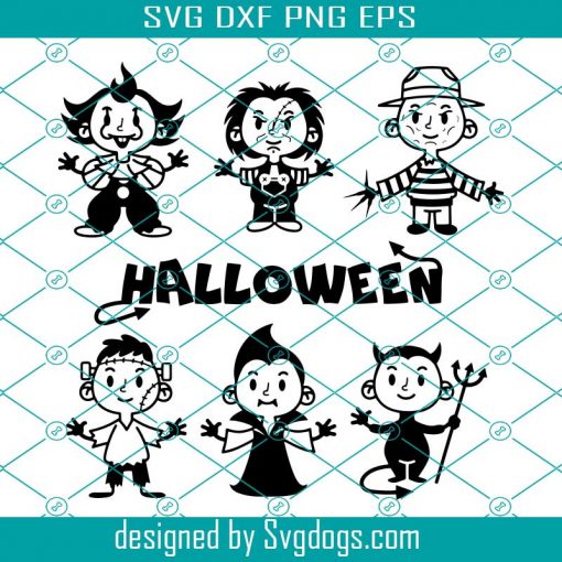 Halloween Characters Svg, Halloween Svg, Cute Halloween Stickers Svg