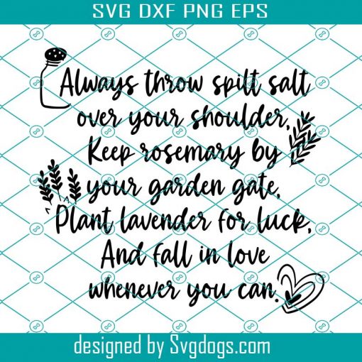 Practical Magic Svg, Salt Rosemary Lavender Love Svg, Sally And Gillian Inspired Svg