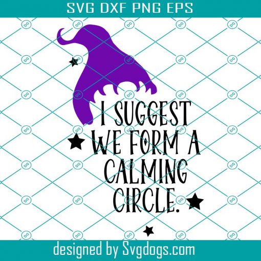 Sanderson Sisters Calming Circle Svg, Halloween Svg, Hocus Pocus Svg, Thackery Bink Svg, Spell Book Svg