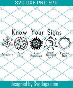 Supernatural Inspired Know Your Signs Svg, Supernatural Svg