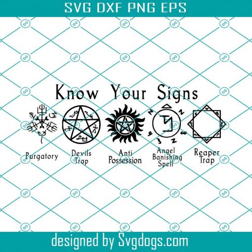 Supernatural Inspired Know Your Signs Svg, Supernatural Svg