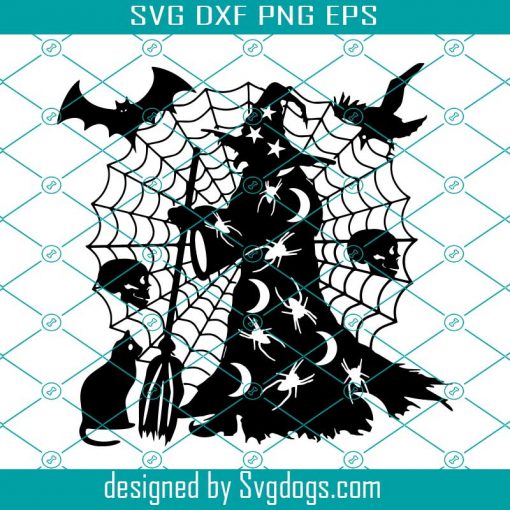 Vinyl Design Svg, Card Making Svg, Halloween Witch Svg