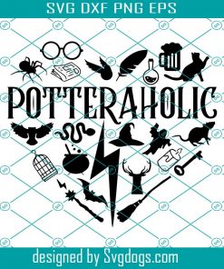 Potteraholic Svg, Harry Potter Svg, Movie Svg