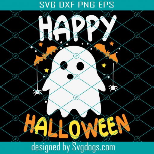 Happy Halloween Svg, Trick Or Treat Svg, Ghost Pumpkin Svg