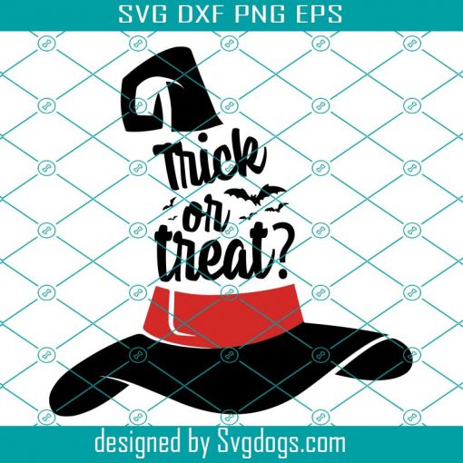 Trick Or Treat Svg, Witch Hat Svg, Halloween Svg