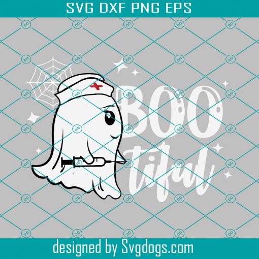 Bootiful Boo Nurse Svg, Funny Halloween Svg, Nurse Svg