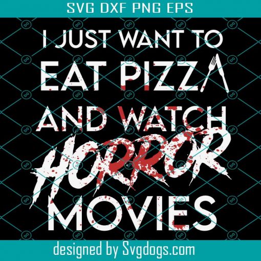 Funny Horror Movie Svg, Fan Halloween Svg, Pizza Svg