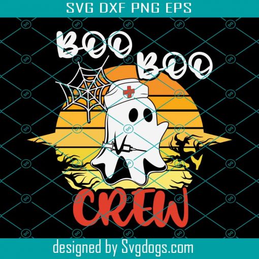 Boo Boo Crew Svg, Halloween Svg, Boo Crew Nurse Ghost Svg