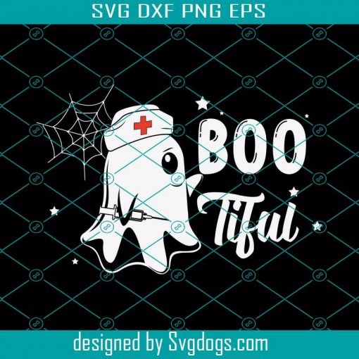 Boo Tiful Svg, Halloween Svg, Boo Nurse Funny Svg