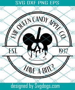 Evil Queens Candy Apple Co Svg, Halloween Svg, Logo Svg