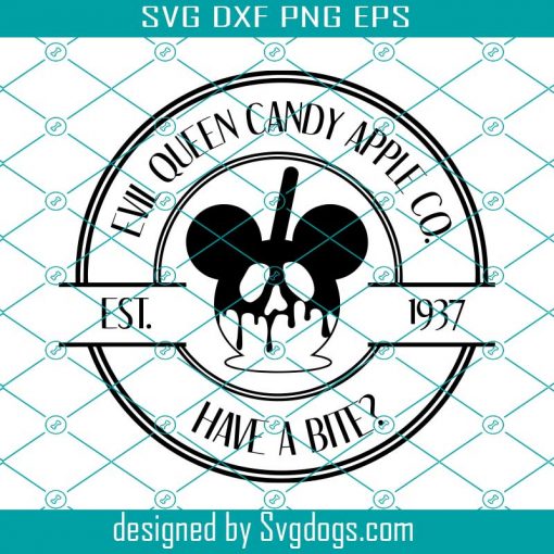 Evil Queens Candy Apple Co Svg, Halloween Svg, Logo Svg