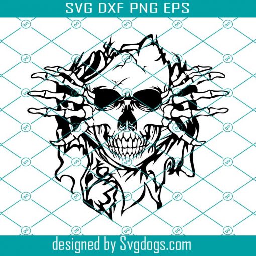 Skeleton In The Wall Svg, Skull Svg, Skull Rip Svg, Skeleton Svg ...