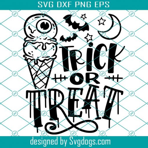 Halloween Ice Cream Svg, Trick Or Treat Svg, Eye Scream Scoop Haunted Svg