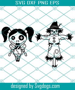 Halloween Svg, Rag Doll Svg, Scarecrow Cute Girl Boy Kids Svg