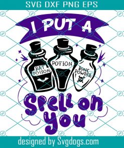 I Put A Spell On You Svg, Magic Potion Bottles Hand Drawn Svg, Halloween Svg