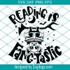Reading Is Fang-Tastic! Svg, Cute Bat Reading Book Teacher Svg, School Svg