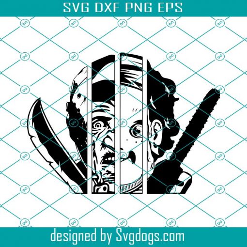 Freddy Jason Chucky Svg, Leather Face Squad Svg, Horror Movies Svg, Freddy Svg, Jason Svg