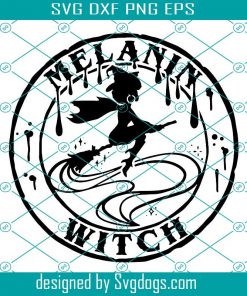 Halloween Svg, Melanin Witch Svg, Cute Black Witch Girl Hand Drawn Svg