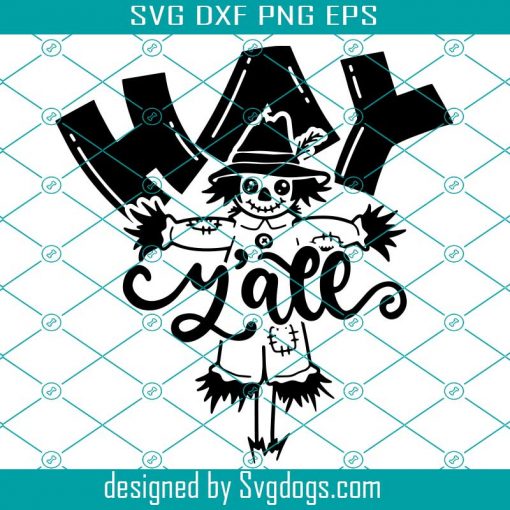 Hay Y’all Svg, Scarecrow Cute Fall Quote Svg, Cute Scarecrow Kids Svg