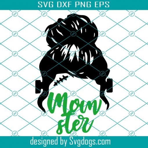 Momster Messy Bun Svg, Halloween Svg, Mom Svg, Messy Bun Svg