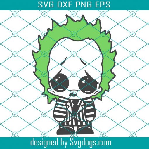 Baby Betle Juice With Big Eyes Svg, Beetlejuice Chibi Svg, Baby Beetlejuice Svg, Chibi Svg, Beetlejuice Svg, Halloween Svg