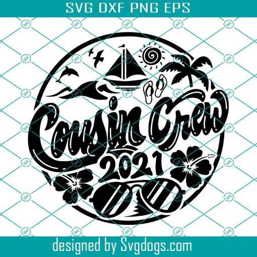 Summer Cousin Crew Svg, Palm Trees Svg, Beach Sunglasses Beach Svg