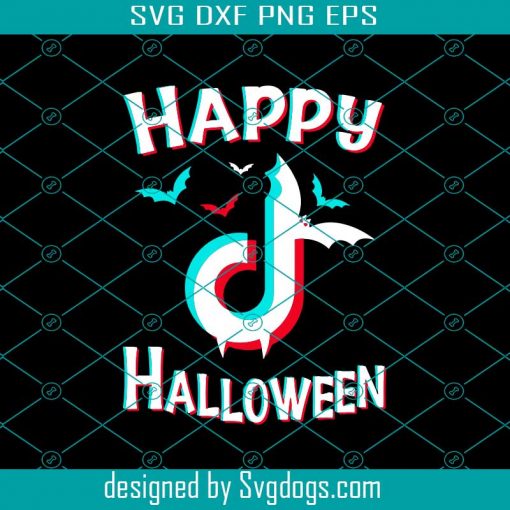 Happy Halloween Svg, Tik Tok Halloween Svg, Halloween Sign Svg, Tik Tok Style Svg