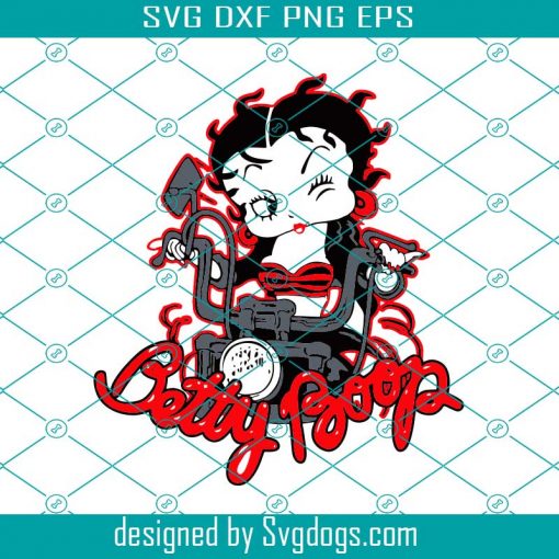 Betty Boop Svg, Biker Babe Betty Boop Svg, Disney Betty Boop Svg