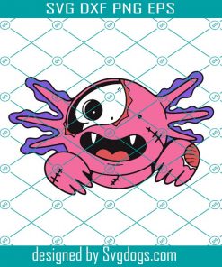 Cute Zombie Axolotl Svg, Funny Halloween Animals Svg, Halloween Svg