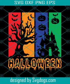 Halloween Strips Design Vintage Svg, Pumpkin Svg, Halloween Svg