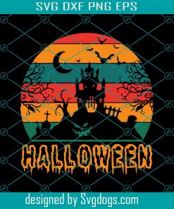 Halloween Strips Design Vintage Svg, Pumpkin Svg, Halloween Svg, Ghost Svg