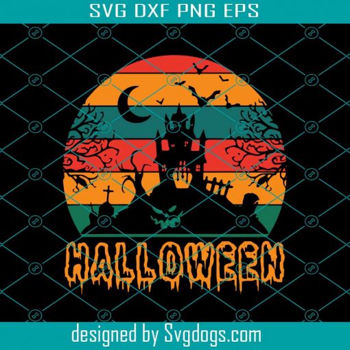 Halloween Strips Design Vintage Svg, Pumpkin Svg, Halloween Svg, Ghost Svg