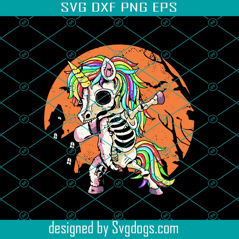 Halloween Zombie Unicorn Svg, Halloween Svg, Unicorn Svg, Animal Svg