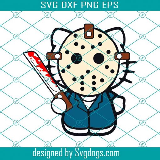 Hello Jason Svg,  Hello Kitty Jason Voorhees Svg, Friday The 13th Svg