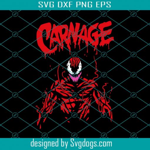 Carnage Svg, Carnege Cricut Svg, Symbiote Svg, Marvel Comics Svg, Carnage Vs Venom Svg