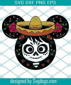 Coco Svg, Disney Svg, Day Of The Dead Svg, Mickey Mouse Svg, Mickey Ears Svg, Disney World Svg, Mickey Cutout Svg