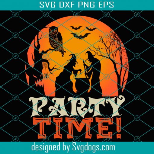 Party Time Svg, Halloween Time Svg, Halloween Svg