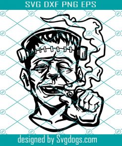 Cannabis Frankenstein Svg, Smoking Marijuana Joint Svg, Smoke Weed Blunt Svg