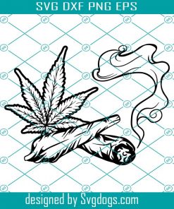 Cannabis Joint Svg, Smoke Marijuana Blunt Svg, Weed 420 Svg